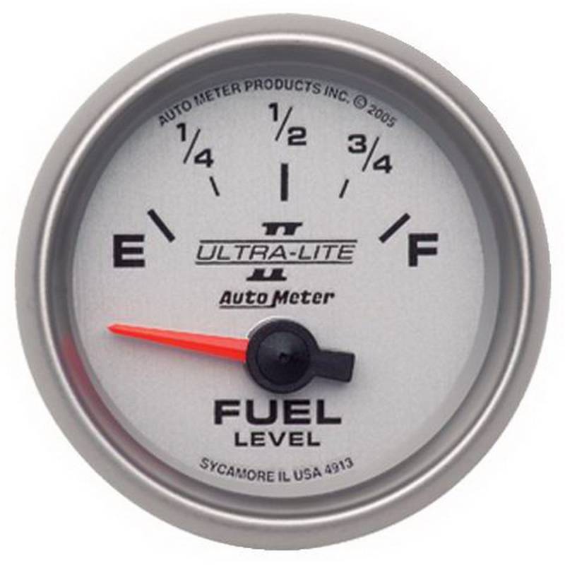 AutoMeter - AutoMeter GAUGE, FUEL LEVEL, 2 1/16" , 0OE TO 90OF, ELEC, ULTRA-LITE II 4913