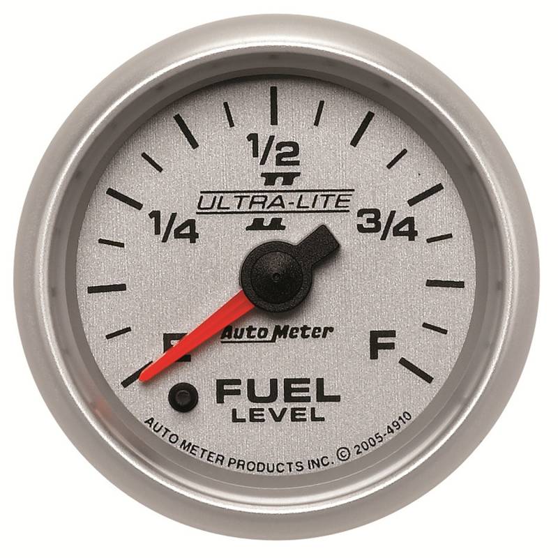 AutoMeter - AutoMeter GAUGE, FUEL LEVEL, 2 1/16" , 0-280O PROGRAMMABLE, ULTRA-LITE II 4910