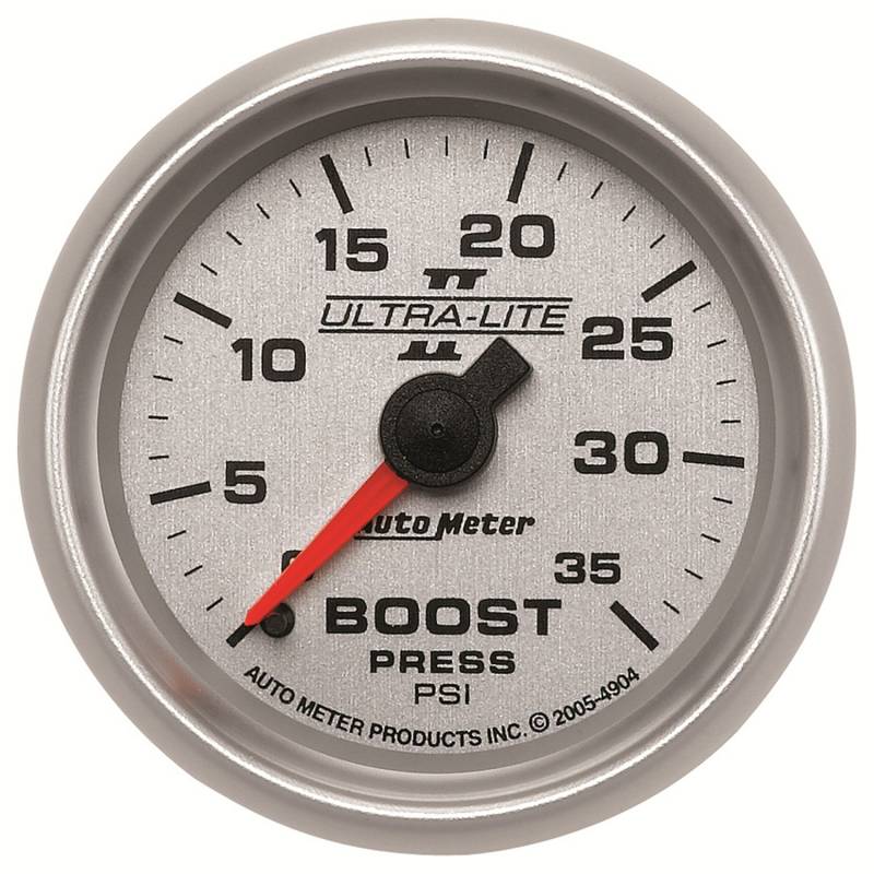 AutoMeter - AutoMeter GAUGE, BOOST, 2 1/16" , 35PSI, MECHANICAL, ULTRA-LITE II 4904