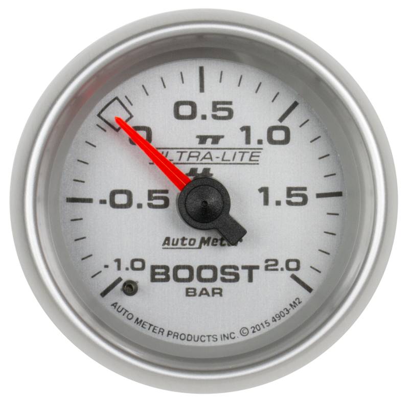 AutoMeter - AutoMeter GAUGE, VAC/BOOST, 2 1/16" , -1 - +2 BAR, MECHANICAL, ULTRA-LITE II 4903-M2