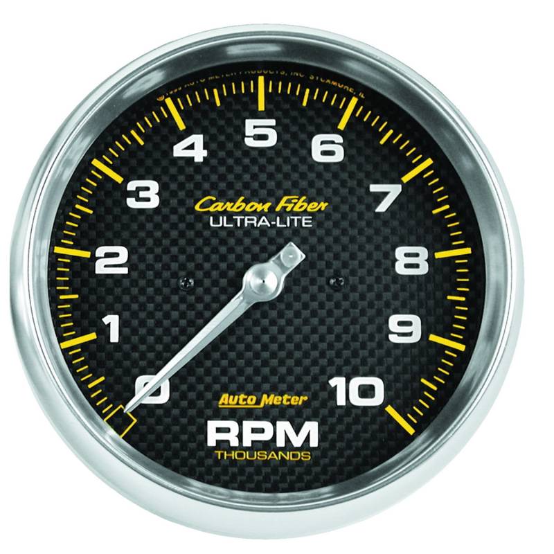 AutoMeter - AutoMeter GAUGE, TACHOMETER, 5" , 10K RPM, IN-DASH, CARBON FIBER 4898