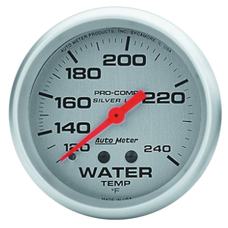 AutoMeter - AutoMeter GAUGE, WATER TEMP, 2 5/8" , 120-240 Degrees F, LIQUID FILLED MECH, ULTRA-LITE 4632