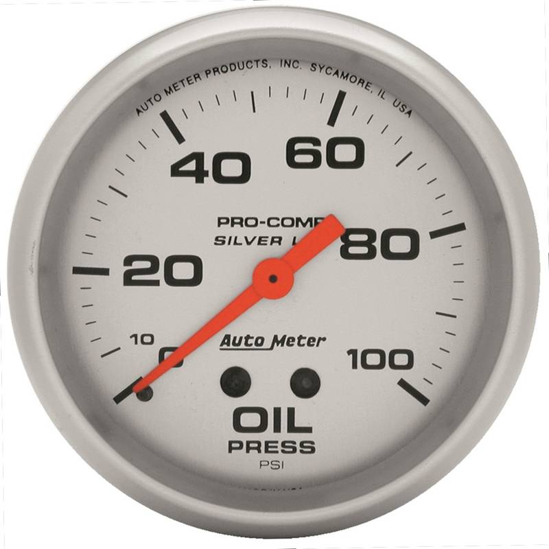 AutoMeter - AutoMeter GAUGE, OIL PRESS, 2 5/8" , 100PSI, LIQUID FILLED MECH, ULTRA-LITE 4621