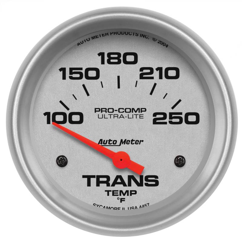 AutoMeter - AutoMeter GAUGE, TRANSMISSION TEMP, 2 5/8" , 100-250 Degrees F, ELECTRIC, ULTRA-LITE 4457