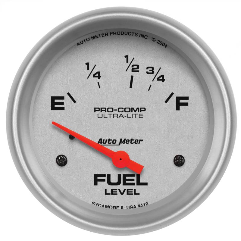 AutoMeter - AutoMeter GAUGE, FUEL LEVEL, 2 5/8" , 16OE TO 158OF, ELEC, ULTRA-LITE 4418