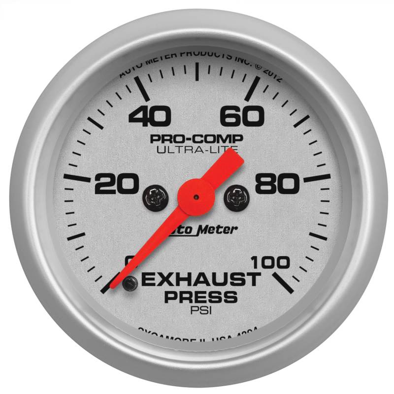 AutoMeter - AutoMeter GAUGE, EXHAUST PRESS, 2 1/16" , 100PSI, DIGITAL STEPPER MOTOR, ULTRA-LITE 4394