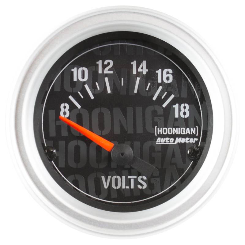 AutoMeter - AutoMeter GAUGE, VOLTMETER, 2 1/16" , 18V, ELEC, HOONIGAN 4391-09000