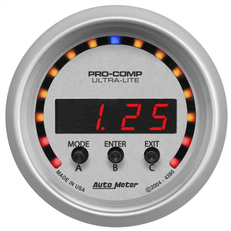 AutoMeter - AutoMeter GAUGE, PERFORM METER, 2 1/16" , 1/4 MILE/HP/0-60/60-0/G FORCES, DIGITAL, UL 4380