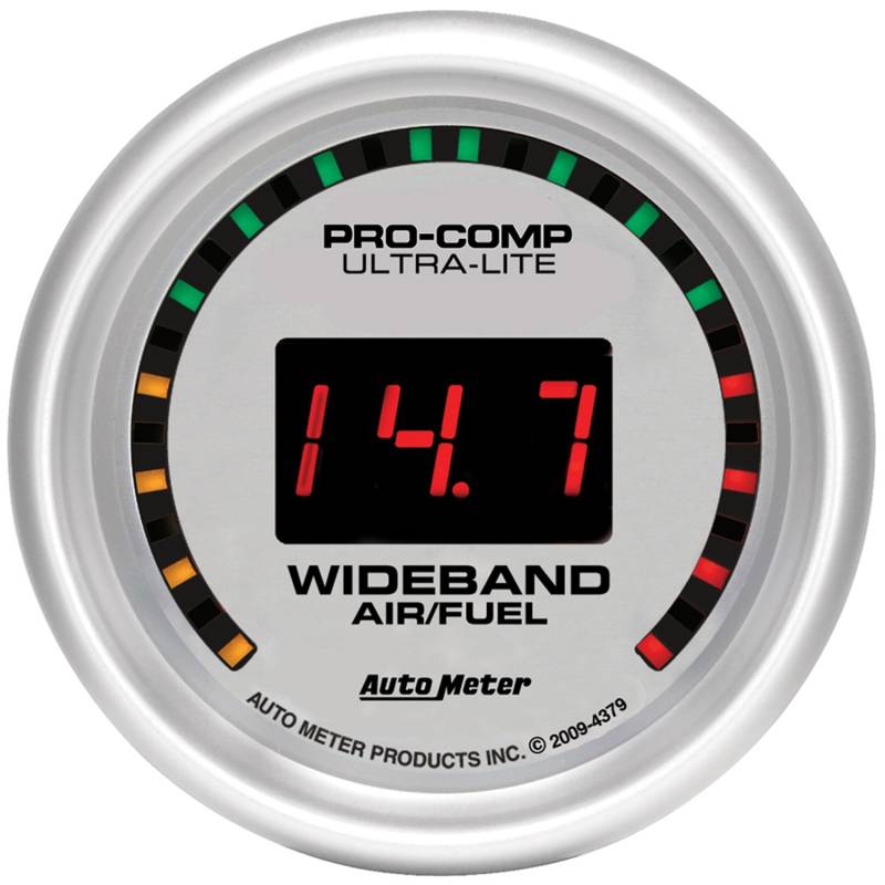 AutoMeter - AutoMeter GAUGE, AIR/FUEL RATIO-WIDEBAND, STREET, 2 1/16" , 10:1-17:1, DIGITAL, ULTRA-LITE 4379