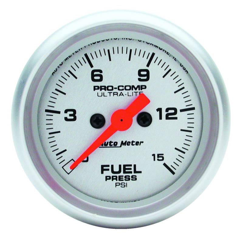 AutoMeter - AutoMeter GAUGE, FUEL PRESSURE, 2 1/16in, 15PSI, DIGITAL STEPPER MOTOR, ULTRA-LITE 4361