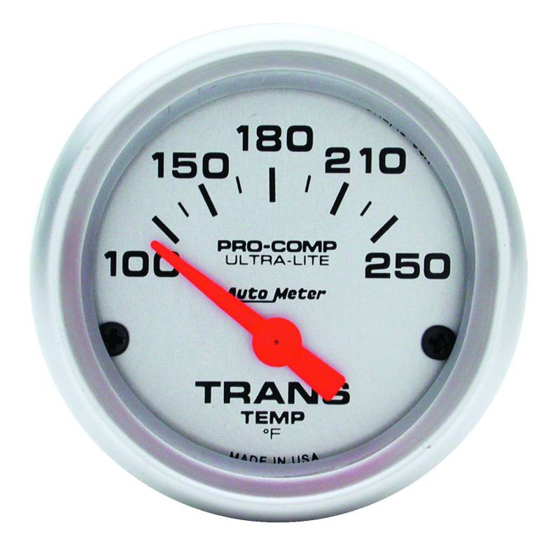 AutoMeter - AutoMeter GAUGE, TRANSMISSION TEMP, 2 1/16" , 100-250 Degrees F, ELECTRIC, ULTRA-LITE 4357