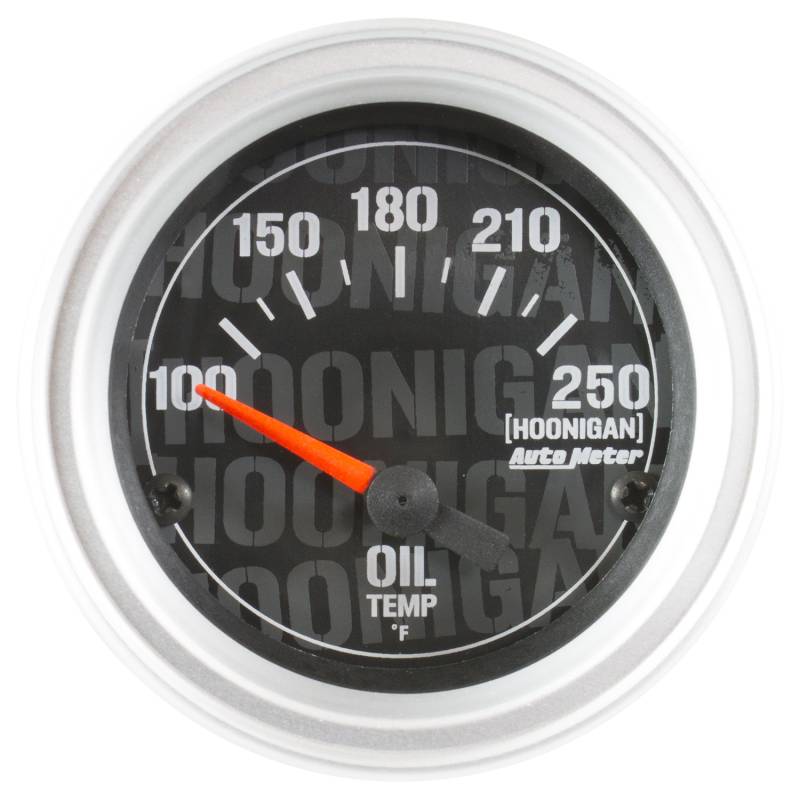 AutoMeter - AutoMeter GAUGE, OIL TEMP, 2 1/16" , 100-250 Degrees F, ELECTRIC, HOONIGAN 4347-09000