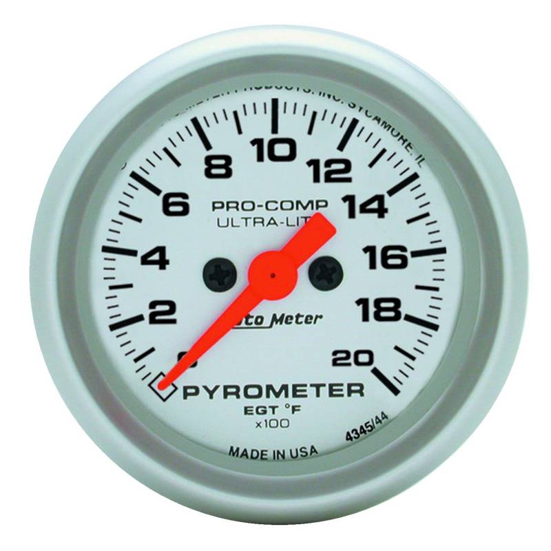 AutoMeter - AutoMeter GAUGE,PYROMETER (EGT),2 1/16",2000 Degrees F,DIGITAL STEPPER MOTOR,ULTRA-LITE 4345