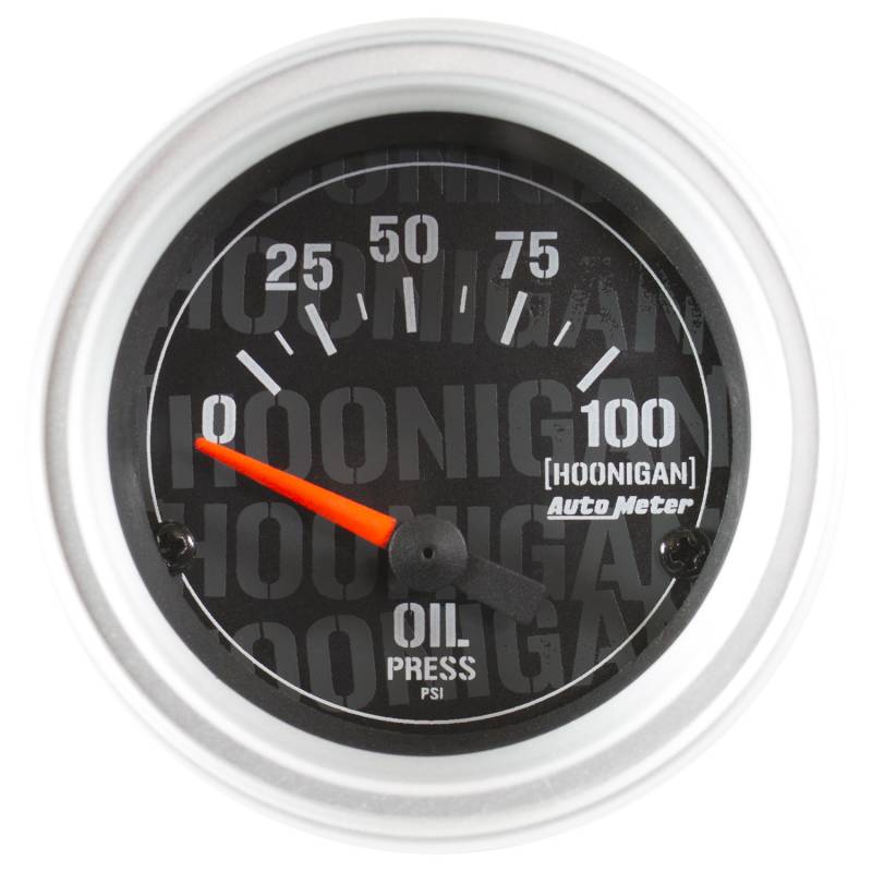 AutoMeter - AutoMeter GAUGE, OIL PRESSURE, 2 1/16" , 100PSI, ELECTRIC, HOONIGAN 4327-09000