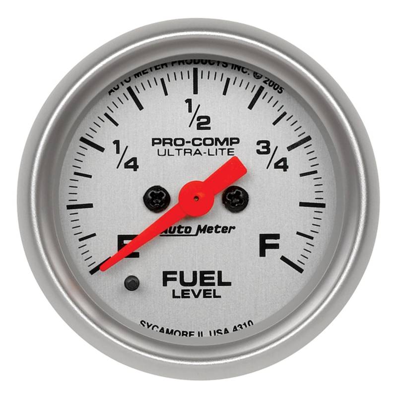 AutoMeter - AutoMeter GAUGE, FUEL LEVEL, 2 1/16" , 0-280O PROGRAMMABLE, ULTRA-LITE 4310