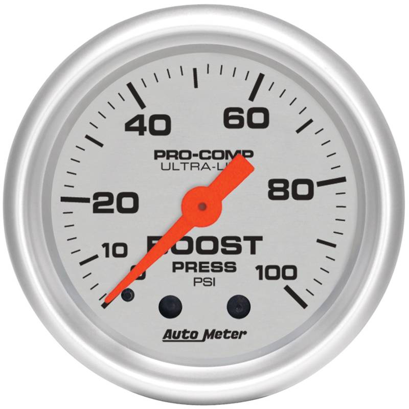 AutoMeter - AutoMeter GAUGE, BOOST, 2 1/16" , 100PSI, MECHANICAL, ULTRA-LITE 4306