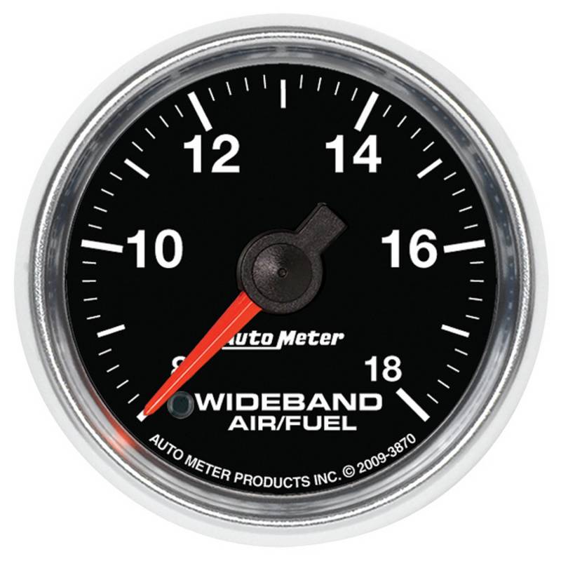 AutoMeter - AutoMeter GAUGE, AIR/FUEL RATIO-WIDEBAND, ANALOG, 2 1/16" , 8:1-18:1, STEPPER MOTOR, GS 3870