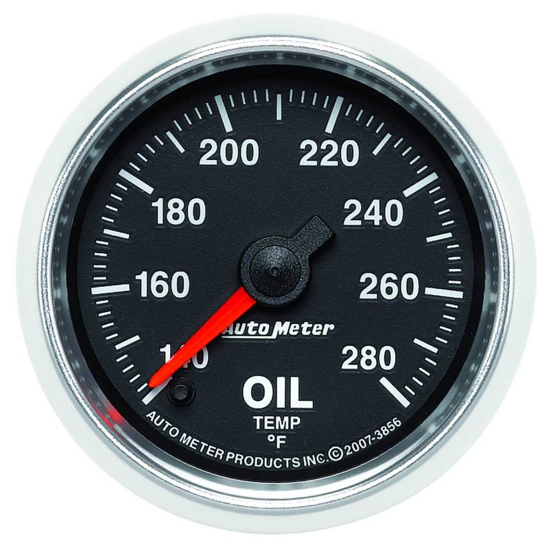 AutoMeter - AutoMeter GAUGE, OIL TEMP, 2 1/16" , 140-280 Degrees F, DIGITAL STEPPER MOTOR, GS 3856