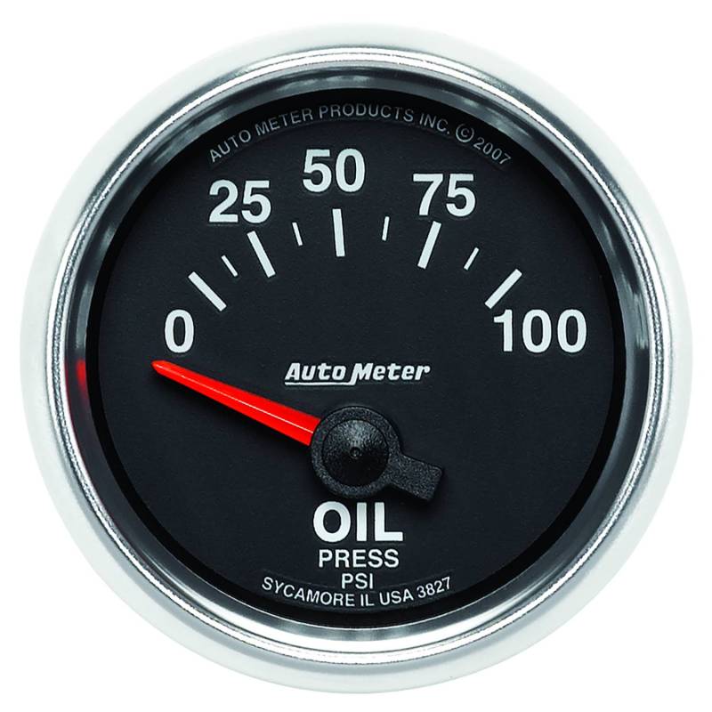 AutoMeter - AutoMeter GAUGE, OIL PRESSURE, 2 1/16" , 100PSI, ELECTRIC, GS 3827