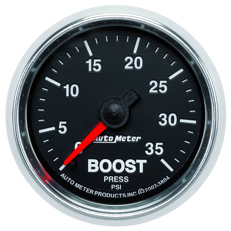 AutoMeter - AutoMeter GAUGE, BOOST, 2 1/16" , 35PSI, MECHANICAL, GS 3804