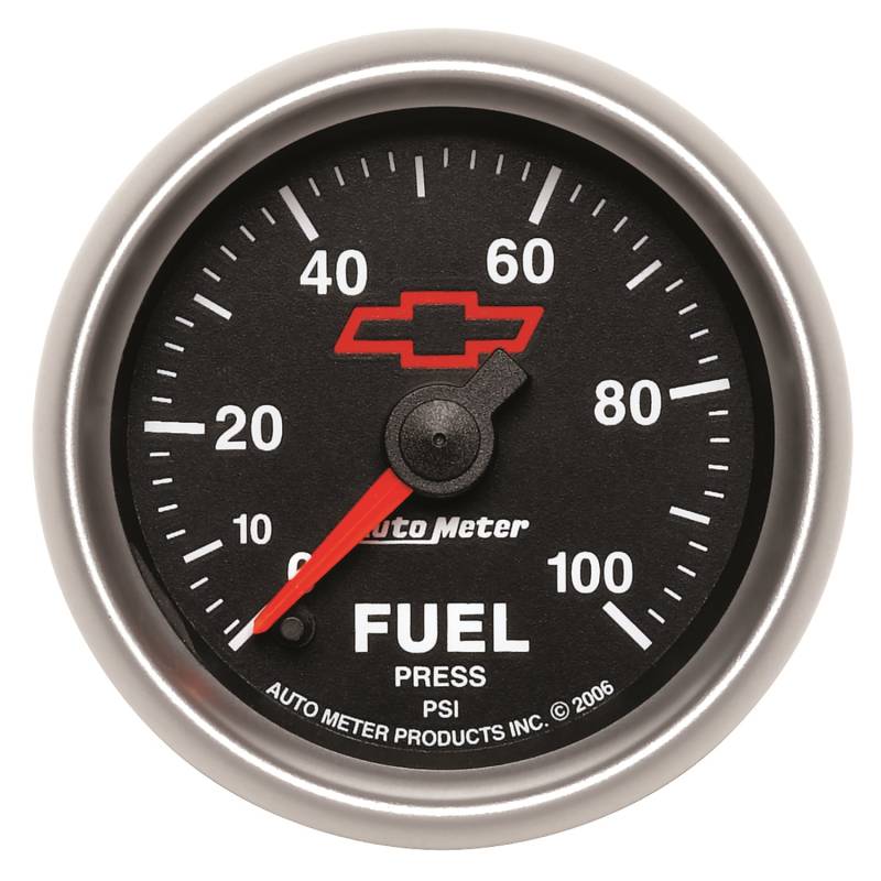 AutoMeter - AutoMeter GAUGE, FUEL PRESSURE, 2 1/16" , 100PSI, DIGITAL STEPPER MOTOR, GM BOWTIE BLACK 3663-00406