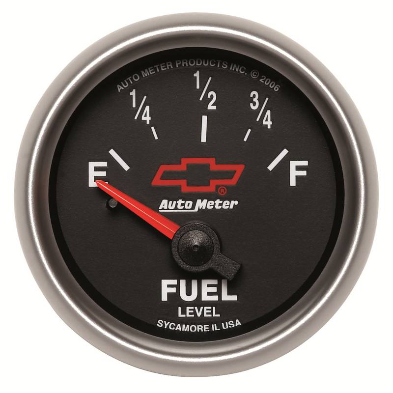 AutoMeter - AutoMeter GAUGE, FUEL LEVEL, 2 1/16" , 0OE TO 90OF, ELEC, GM BOWTIE BLACK 3613-00406