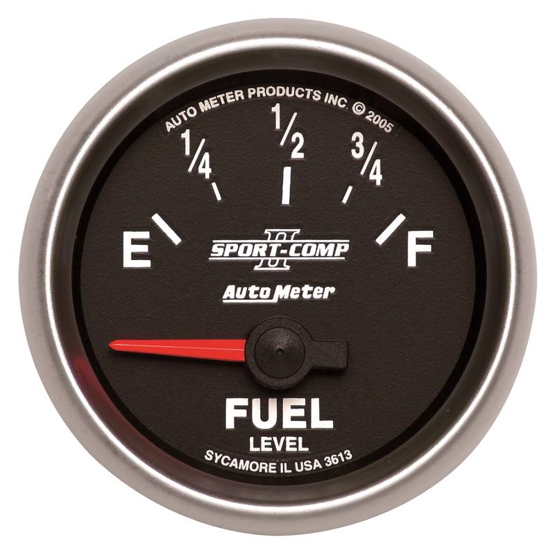 AutoMeter - AutoMeter GAUGE, FUEL LEVEL, 2 1/16" , 0OE TO 90OF, ELEC, SPORT-COMP II 3613