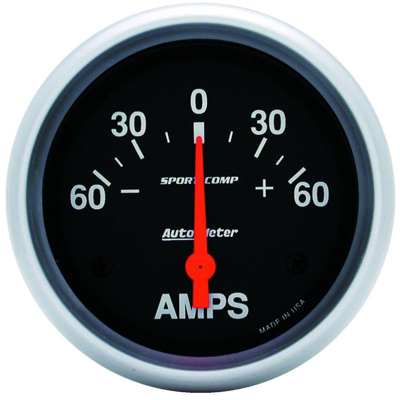 AutoMeter - AutoMeter GAUGE, AMMETER, 2 5/8" , 60A, ELECTRIC, SPORT-COMP 3586