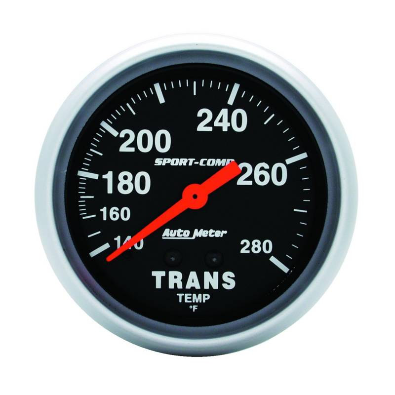 AutoMeter - AutoMeter GAUGE,TRANSMISSION TEMP,2 5/8",140-280 Degrees F,MECHANICAL,8FT.,SPORT-COMP 3451