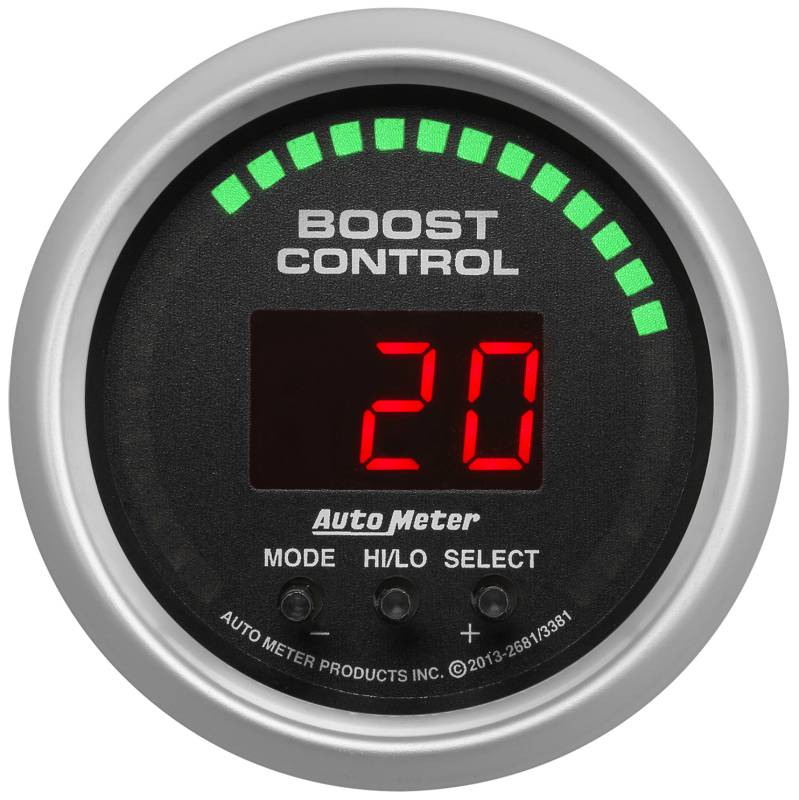 AutoMeter - AutoMeter GAUGE, BOOST CONTROLLER, 2 1/16" , 30INHG-30PSI, INCL. SOLENOID, DIGITAL, SC 3381