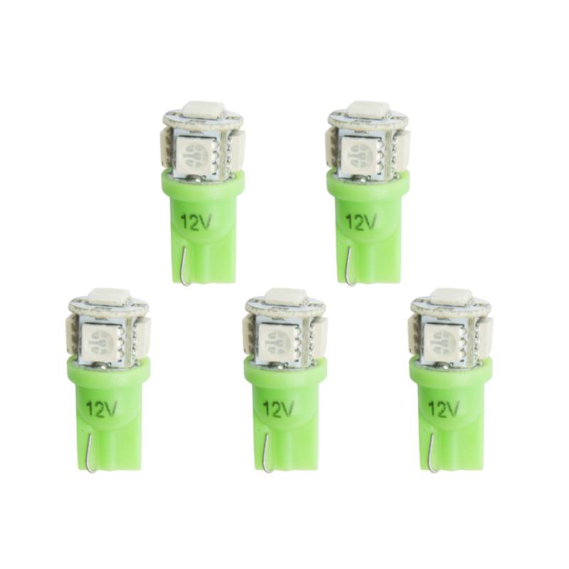 AutoMeter - AutoMeter LED BULB, REPLACEMENT, T3 WEDGE, GREEN, 5 PACK 3285-K