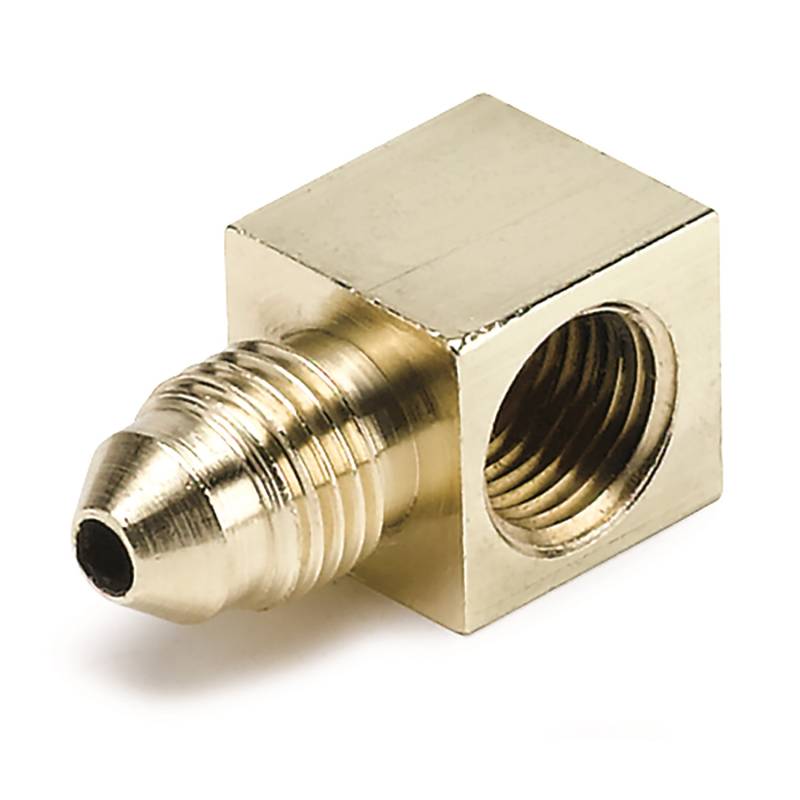 AutoMeter - AutoMeter FITTING, ADAPTER, 90 Degree, 1/8" NPTF FEMALE TO -3AN MALE, BRASS 3270