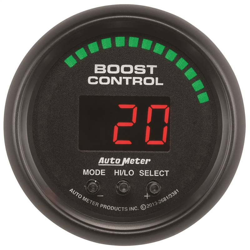 AutoMeter - AutoMeter GAUGE, BOOST CONTROLLER, 2 1/16" , 30INHG-30PSI, INCL. SOLENOID, DIGITAL, Z / ES 2681