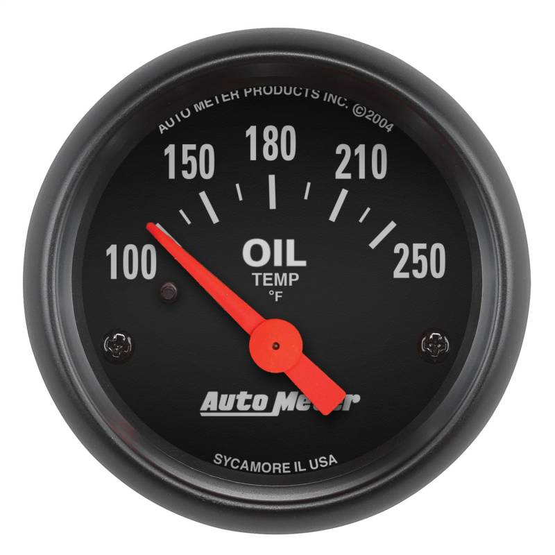 AutoMeter - AutoMeter GAUGE, OIL TEMP, 2 1/16" , 100-250 Degrees F, ELECTRIC, Z-SERIES 2638