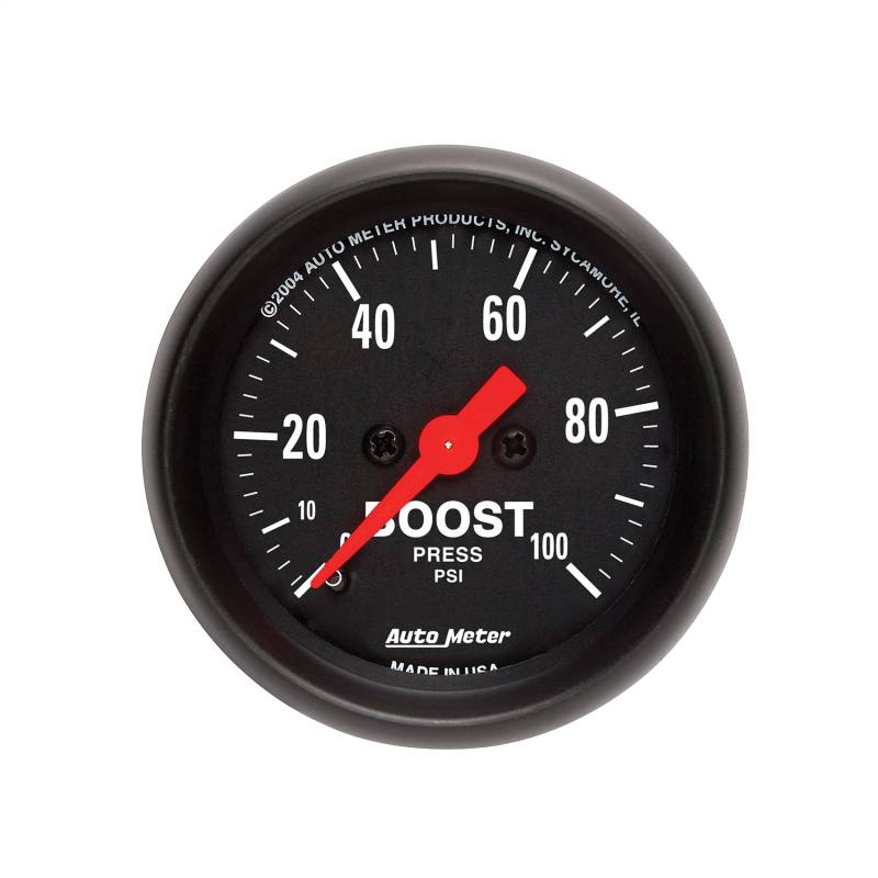 AutoMeter - AutoMeter GAUGE, BOOST, 2 1/16" , 100PSI, MECHANICAL, Z-SERIES 2618