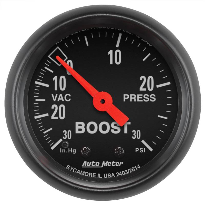 AutoMeter - AutoMeter GAUGE, VAC/BOOST, 2 1/16" , 30INHG-30PSI, MECHANICAL, Z-SERIES 2614