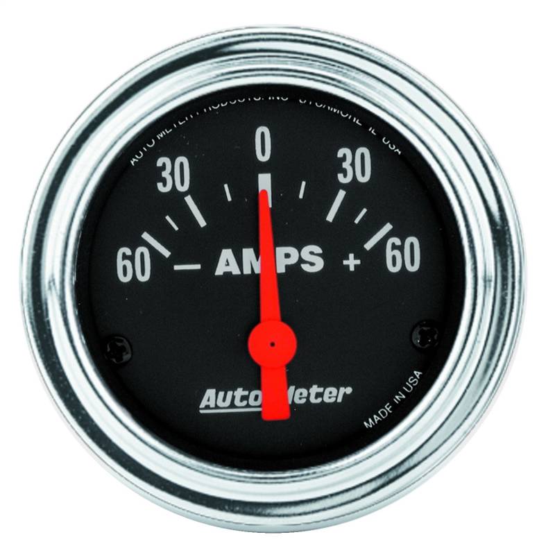 AutoMeter - AutoMeter GAUGE, AMMETER, 2 1/16" , 60A, ELECTRIC, TRADITIONAL CHROME 2586