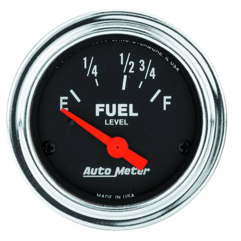 AutoMeter - AutoMeter GAUGE, FUEL LEVEL, 2 1/16" , 16OE TO 158OF, ELEC, TRADITIONAL CHROME 2518