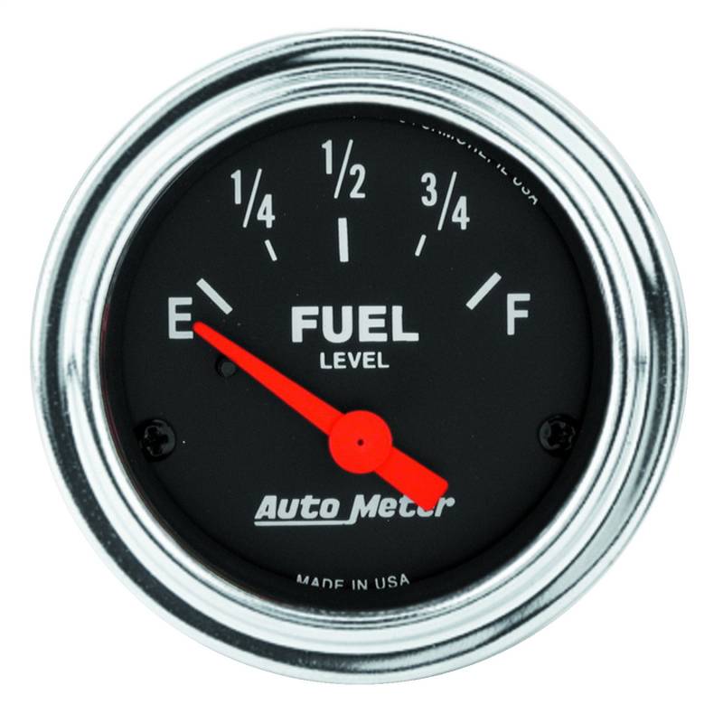 AutoMeter - AutoMeter GAUGE, FUEL LEVEL, 2 1/16" , 0OE TO 30OF, ELEC, TRADITIONAL CHROME 2517