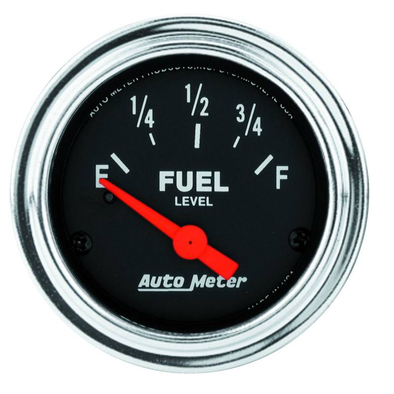 AutoMeter - AutoMeter GAUGE, FUEL LEVEL, 2 1/16" , 0OE TO 90OF, ELEC, TRADITIONAL CHROME 2514