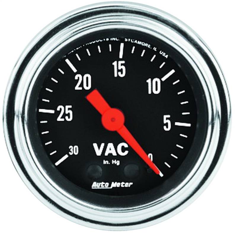 AutoMeter - AutoMeter GAUGE, VACUUM, 2 1/16" , 30INHG, MECHANICAL, TRADITIONAL CHROME 2484