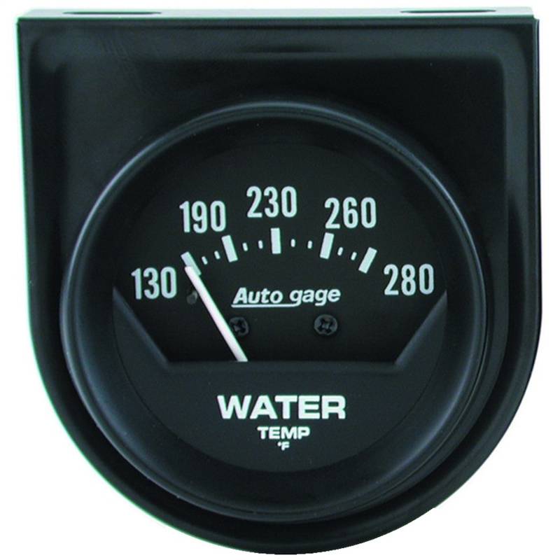 AutoMeter - AutoMeter GAUGE CONSOLE, WATER TEMP, 2", 280 Degrees F, MECH, SHORT SWEEP, BLACK, AUTOGAGE 2361