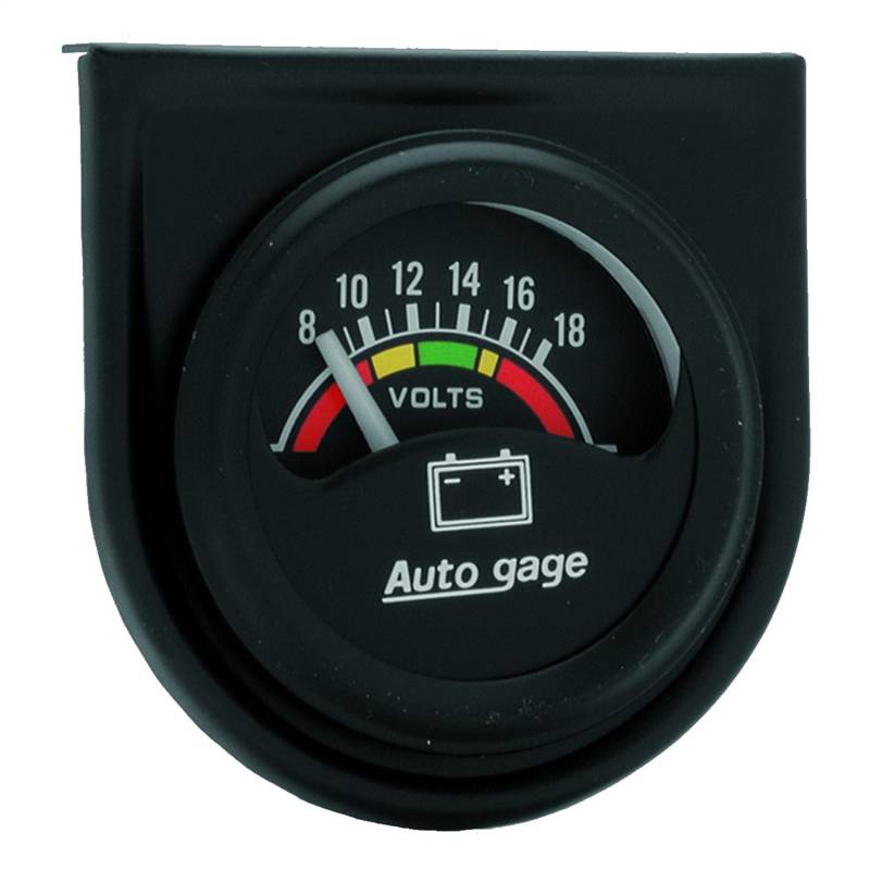 AutoMeter - AutoMeter GAUGE CONSOLE, VOLTMETER, 1.5" , 18V, BLK DIAL, BLK BEZEL, AUTOGAGE 2356