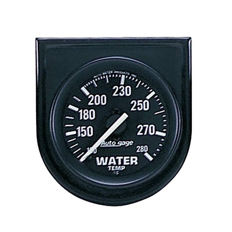 AutoMeter - AutoMeter GAUGE CONSOLE, WATER TEMP, 2" , 280 Degrees F, BLK DIAL, BLK BEZEL, AUTOGAGE 2333