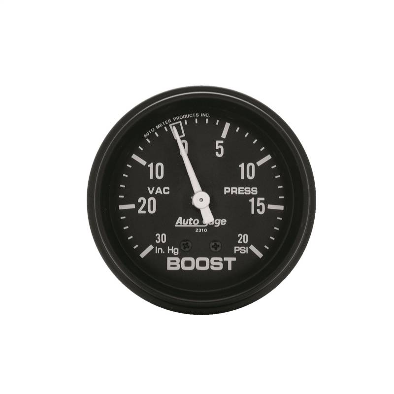 AutoMeter - AutoMeter GAUGE, VAC/BOOST, 2 5/8" , 30INHG-20PSI, MECHANICAL, BLACK, AUTOGAGE 2310