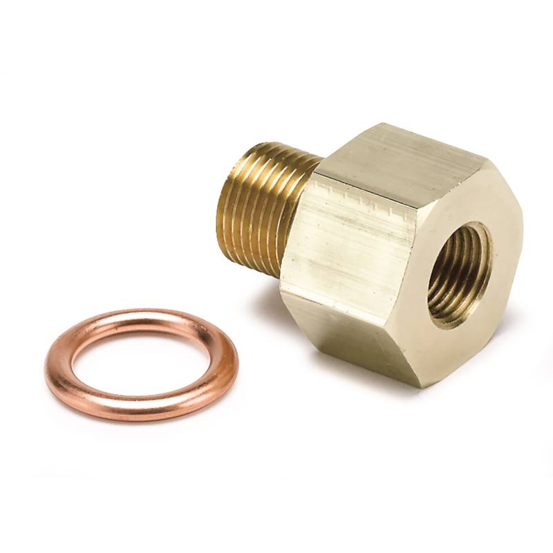 AutoMeter - AutoMeter FITTING, ADAPTER, METRIC, M12X1 MALE TO 1/8" NPTF FEMALE, BRASS 2266