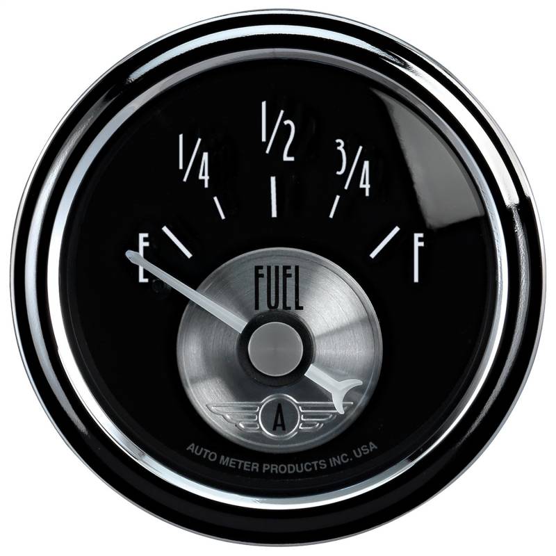 AutoMeter - AutoMeter GAUGE, FUEL LEVEL, 2 1/16" , 240OE TO 33OF, ELEC, PRESTIGE BLK. DIAMOND 2016