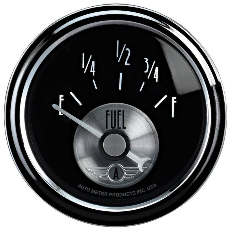 AutoMeter - AutoMeter GAUGE, FUEL LEVEL, 2 1/16" , 0OE TO 90OF, ELEC, PRESTIGE BLK. DIAMOND 2014