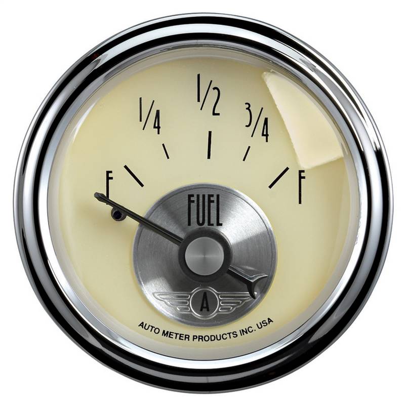 AutoMeter - AutoMeter GAUGE, FUEL LEVEL, 2 1/16" , 0OE TO 90OF, ELEC, PRESTIGE ANTQ. IVORY 2013