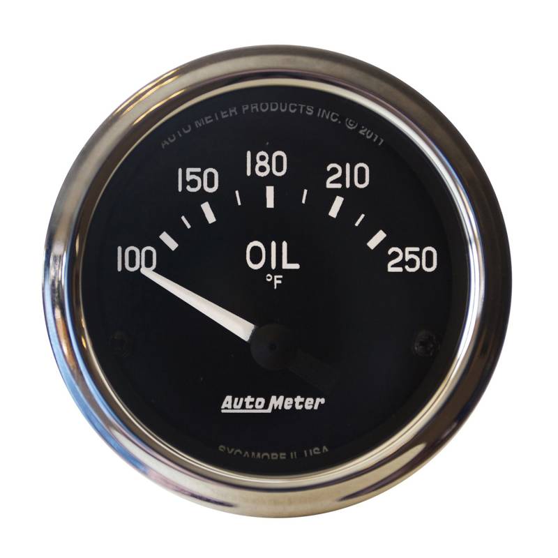 AutoMeter - AutoMeter GAUGE, OIL TEMP, 2 1/16" , 100-250 Degrees F, ELECTRIC, COBRA 201018